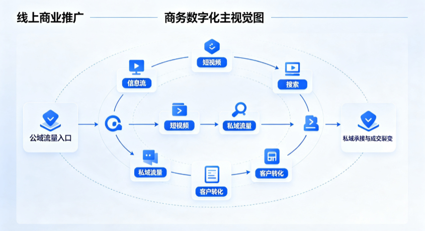 晋中线上商业推广怎么做？全域流量闭环搭建与低成本转化实战指南